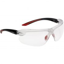 Bolle Safety IRIPSI IRI-S Clear Lens Platinum Lite Hard Coat og anti-tåkebelegg Googles, svart/rød, 10 stk.