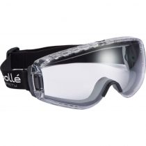 Bolle Safety Pilot Clear Lens Platinum Hard Coat Safety Googles Frame, svart, stk., SBS-PILOPSI