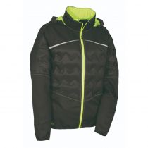 Cofra V377-0-05 Poligus Softshell/Vattret jakke, Nero/Lime, 1 stk.