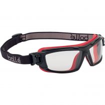 Bolle Safety PSGULTI517 Clear Eco Pack beskyttelsesbriller, rød/svart, 20 deler