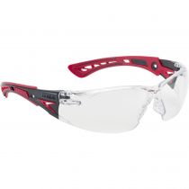 Bolle Safety PSSRUSP073 Clear Eco Pack beskyttelsesbriller, rød/svart, 20 stk.