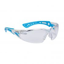 Bolle Safety PSSRUSP0772 Clear Eco Pack beskyttelsesbriller, hvit/blå, 20 stk.