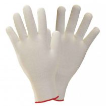 Sibille Safe RGX-GCT-BAG Sømløs svetteabsorberende bomull under hansker, rød/hvit, 250 par