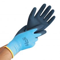Franz Mensch Wet Protect Winter Latex Cold Protection hansker, blå/mørkeblå, 10 x 12 par