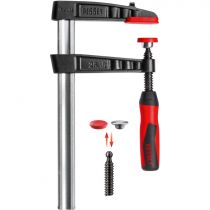 Bessey TG20-2K 200 mm skrueklemme med 2K plasthåndtak, sølv/svart, 1 stk.