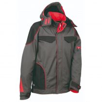 Cofra V415-0-04 Tecka Softshell-jakke, Antrasitt/Nero/Rosso, 1 stk., SCF-V415-0-04