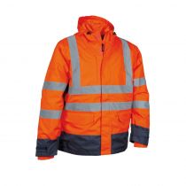 Cofra V419-0-02 Telsen Parka, Arancio Fluo/Marine, 1 stk., SCF-V419-0-02