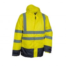 Cofra V419-0-03 Telsen Parka, Giallo Fluo/Navy, 1 stk., SCF-V419-0-03