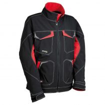 Cofra V483-0-05 Mirassol Softshell-jakke, Nero/Rosso, 1 stk., SCF-V483-0-05