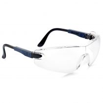 Bolle Safety Clear Lens Clear -linse Justerbare Temples Cord Sikkerhetsbriller, svart/blå, SBS-VIPCI