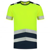 Tricorp Safety T-Shirt High Vis Bicolor 103006, Fluor Yellow/Ink, 1 stk.