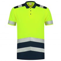 Tricorp Safety Poloshirt High Vis Bicolor 203007, Fluor Yellow/Ink, 1 stk.
