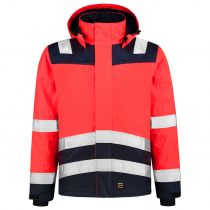 Tricorp Safety Midi Parka High Vis Bicolor 403023, Fluor Red/Ink, 1 stk.