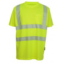 Bulldog 4153-3 Hi-Vis T-skjorte, gul, 1 stk