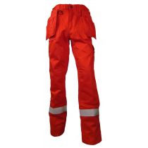 Bulldog 5017 Flame Retardant, Reflective, Hanging Pockets Trousers, Red, 1 Piece, SBD-5017