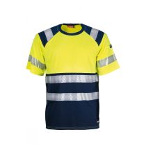 Tranemo 508189 Flammehemmende T-skjorte, gul/marine, 1 stk.