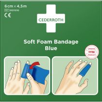 Cederroth Førstehjelpsutstyr PLASTER SOFT FOAM BANDAGE 4,5M, 1 ESKE, SSK-51011010