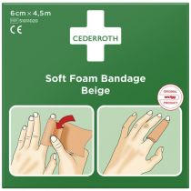 Cederroth PLASTER SOFT FOAM BEIGE 6 CMX4,5 M, 1 ESKE, SSK-51011020