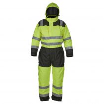 Bulldog 5760 Hi-Vis polstret bomullsull kjeledress, gul/svart, 1 stk.