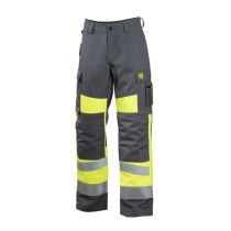 Dimex Multi bukser, Grå, Gul, 1 Stykke, SDM-6001-46, size 46