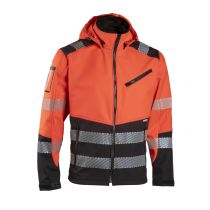 Dimex Hi-Vis softshelljakke, Rød, 1 Stykke, SDM-6099E-M, size M