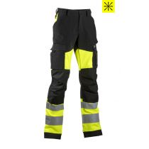 Dimex Hi-Vis stretchbukser, Gul, 1 Stykke, SDM-6168Y