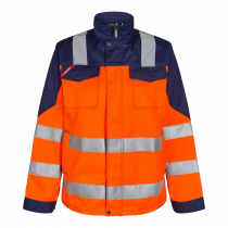 Engel Safety EN ISO 20471 damejakke, Hivis Oransje/Marineblå, SEW-1541-770-1006