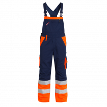 Engel Safety EN ISO 20471 overall med elastik, Marineblå/Hivis oransje, SEW-3515-785-610