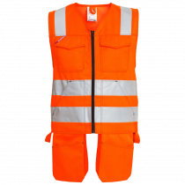 Engel Safet EN ISO 20471 håndverkervest, Hivis Oransje, SEW-5501-770-10