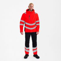 Engel Safety skalljakke, Hivis Rød/Svart, SEW-1146-930-4720