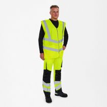 Engel Safety refleksvest med glidelås, Hivis gul, SEW-5030-240-38