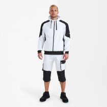 Engel Galaxy joggejakke med hette, Hvit/Antrasittgrå, SEW-8820-233-379