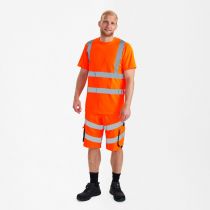 Engel Safety T-skjorte med brystlomme, Hivis Oransje, SEW-9541-151-10