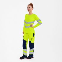 Engel Safey dame langermet T-skjorte, Hivis gul, SEW-9543-182-38