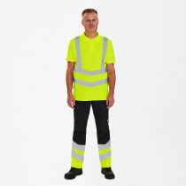 Engel Safety poloskjorte, Hivis gul, SEW-9546-182-38