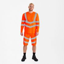 Engel Safety Grandad langermet T-skjorte, Hivis Oransje, SEW-9548-182-10