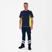 Engel Cargo T-skjorte, Blått blekk/Hivis gul, SEW-9870-258-16538