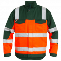 Engel Safety EN ISO 20471 jakke, Hivis Oransje/Grønn, SEW-1501-770-101