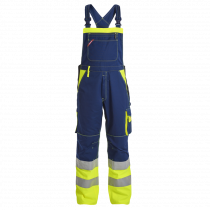 Engel Safety EN ISO 20471 overall med elastik, Marineblå/Hivis gul, SEW-3515-785-638