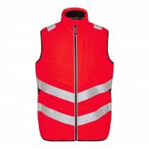 Engel Safety quiltet vest, Hivis Rød/Svart, SEW-5159-158-4720