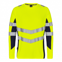 Engel Safety langermet T-skjorte, Hivis Gul/Blått blekk, SEW-9545-182-38165