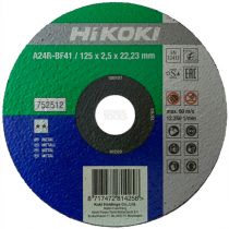 Hikoki Kapp-Slipeskiver KAPPESKIVE 125X2,5 METALL FLAT 2S, 25 Stykk, SHK-66752512