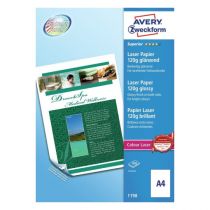 Avery Photopaper 120 G. Superior glanset dobbeltsidig, hvit, A4, modell 1198