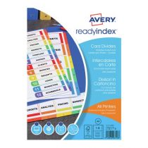 Avery Placard-etikettholdere 160 X 120 mm, forhåndstrykt, hvit / lysegrå, 160 X 120, modell 2228832