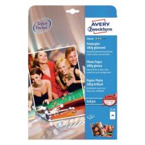 Avery Photopaper 180G klassisk glanset dobbeltsidig, hvit, A4, modell 2570