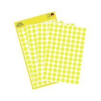 Avery Color Coding Dots, Permanent, Yellow, Dia 8, Model 3013