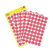 Avery Color Coding Dots, Permanent, Neon Red, Dia 12, Model 3147
