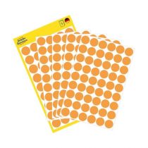 Avery Color Coding Dots, Permanent, Neon Orange, Dia 12, Model 3148