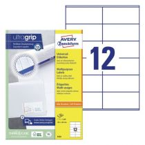 Avery Multipurpose etikett for generell bruk (Ultragrip), hvit, 105 X 48, modell 3424
