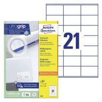 Avery Multipurpose etikett for generell bruk (Ultragrip), hvit, 70 X 41, modell 3481